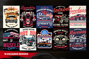 Racing Car T-shirt Design Collection, an Object Graphic by bazzier_graphik (Thumbnail 2 of 5)