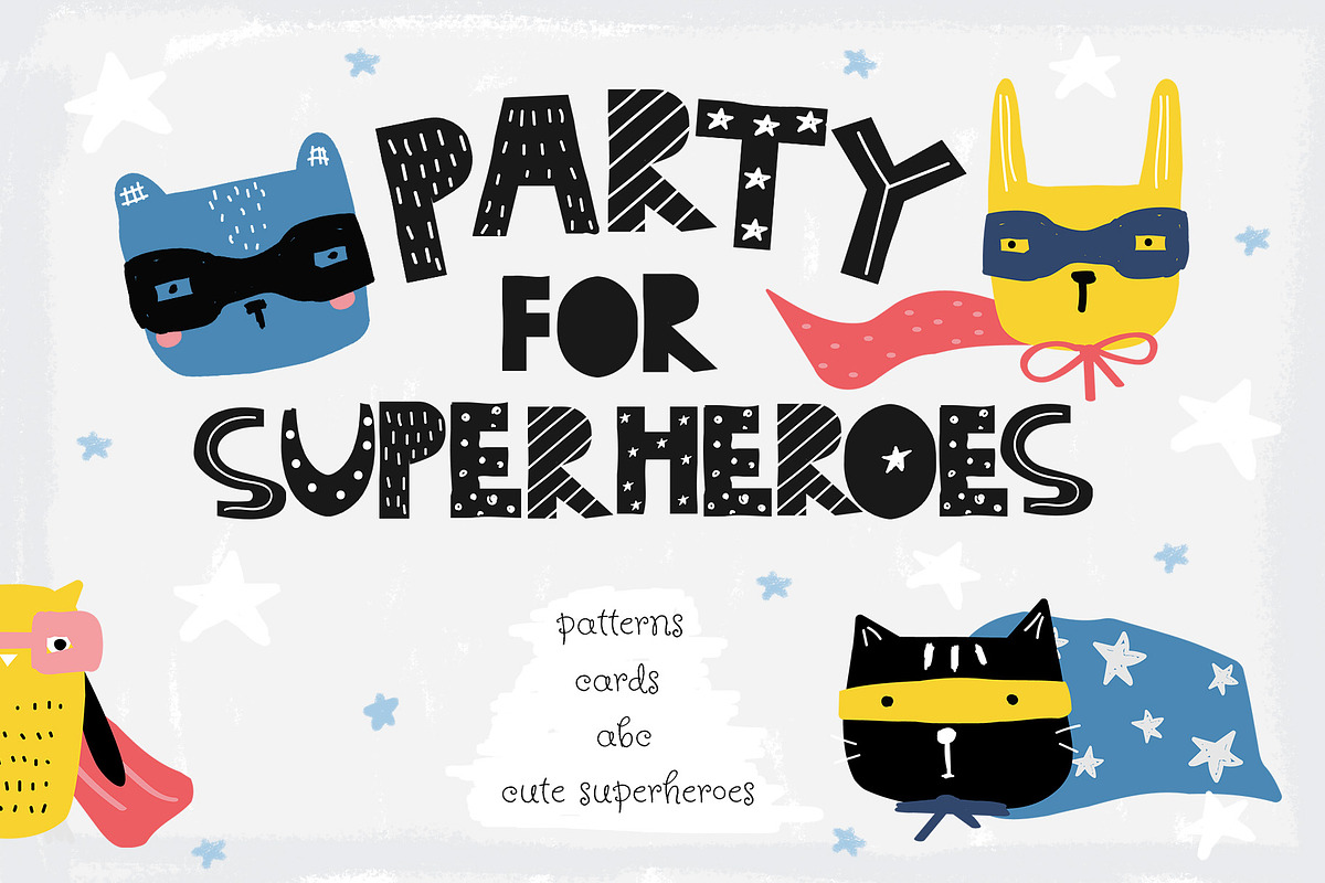 Party for superheroes, an Animal Illustration by Viktoria Siarova (Photo 1 of 8)