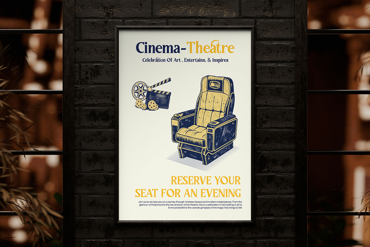 Cinema and Theatre Icon Set, a Decorative Illustration by Creative Stall (Photo 3 of 8)