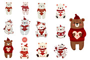 Valentine teddy bear clipart, an Illustration by Designworld (Thumbnail 5 of 5)
