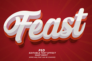 PSD Fest 3d Editable Text Effect