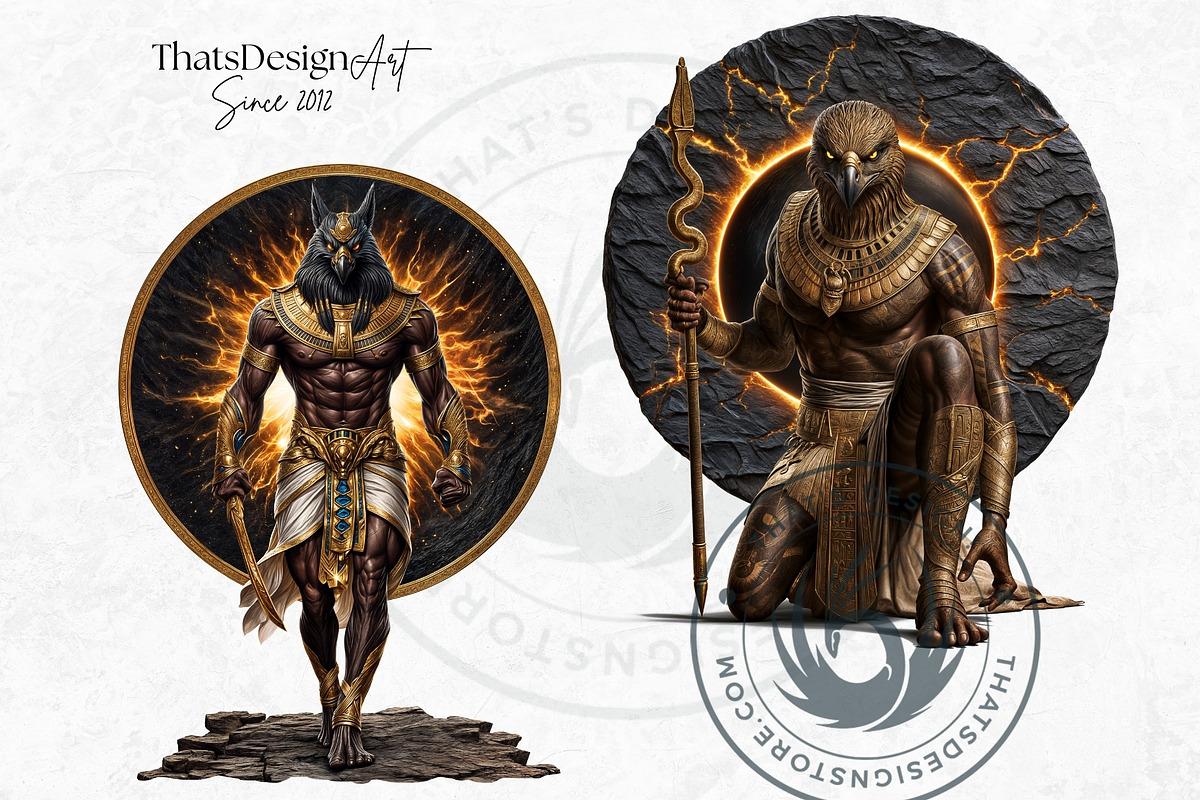 Ra Egyptian God clipart Set, a Person Illustration by ThatsDesignArt (Photo 4 of 10)