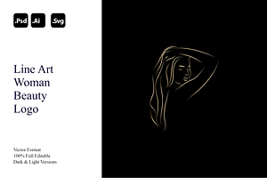 Line Art Woman Beauty Logo, a Branding & Logo Template by Luxury Logos