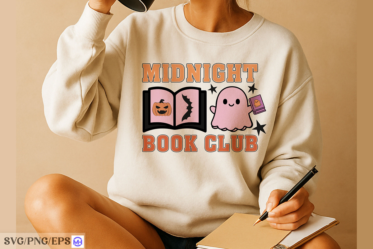 Halloween Book Club PNG SVG, a Graphic by mh_arif (Photo 1 of 4)