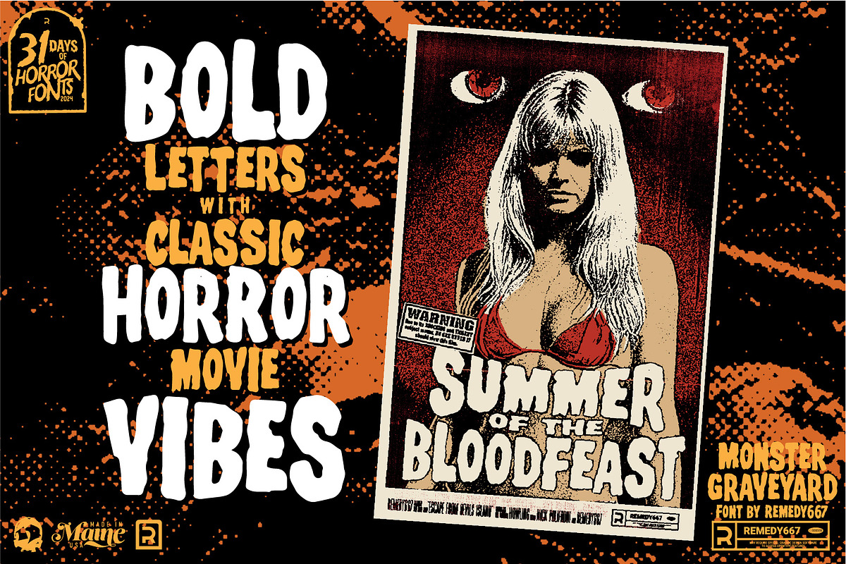 Monster Graveyard - Horror Font, a Font by Remedy667 (Photo 2 of 9)