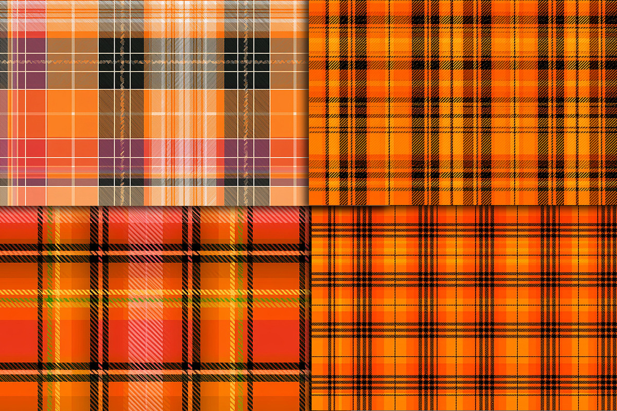 Orange Plaid Halloween Paper 12x12, a Texture Illustration by Area (Photo 6 of 17)