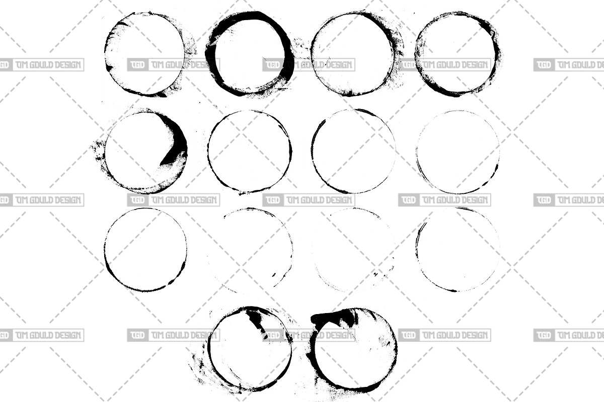 38 Grunge Ink Rings, a Texture Graphic by Tim Gould Design (Photo 4 of 7)