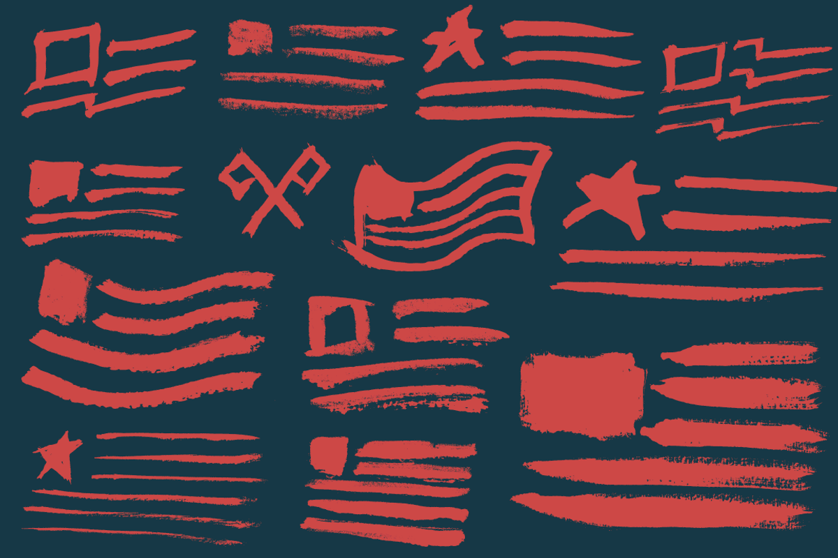 45 Hand Painted USA Elements, an Object Graphic by GhostlyPixels (Photo 3 of 6)