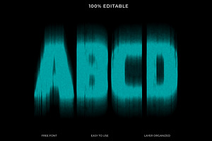 Vertical Glitch Text Effect PSD, a Layer Style Add-On by Imamul001