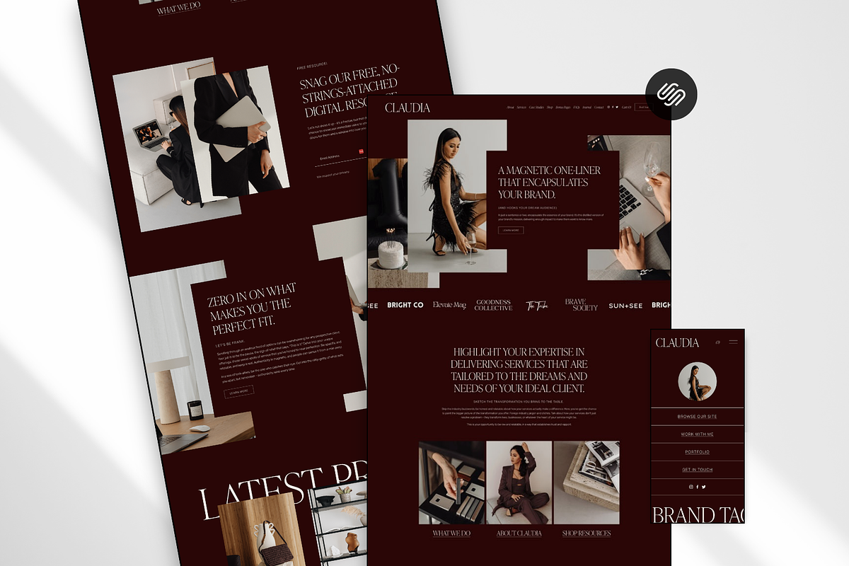 Squarespace Website Template Claudia, a Squarespace Template by Candor Templates (Photo 2 of 16)
