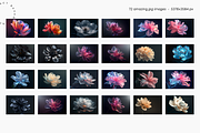 Majestic Gradient Flowers, a Wallpaper Graphic by Lumeno (Thumbnail 3 of 10)