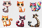 Quirky Cat Clipart Bundle, an Animal Illustration by Rose Art (Thumbnail 2 of 4)