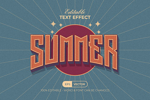 Summer Text Effect Vintage Style, a Layer Style Add-On by Mockmenot