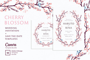 Cherry Blossom Wedding Invite Bundle