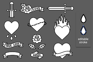 Vector Tattoo Set