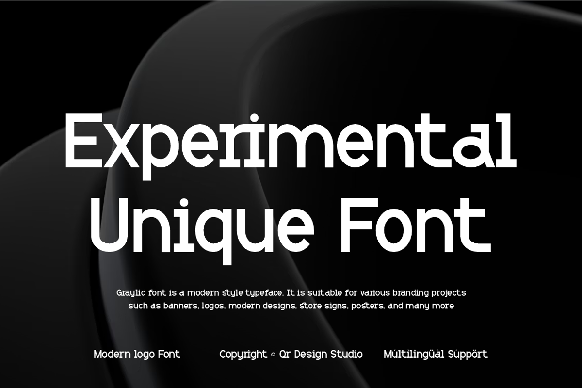 Graylid - Experimental Hybrid Font, a Sans Serif Font by QR Design Studio (Photo 3 of 12)
