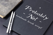 ProbablyNot - brush script, a Script Font by DwP (Thumbnail 1 of 6)