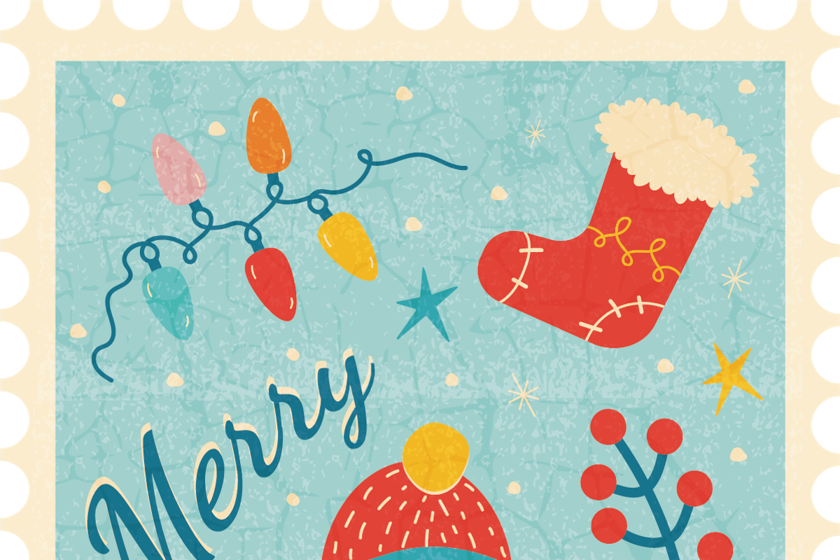 Retro Christmas card, a Decorative Illustration by JYa_Design