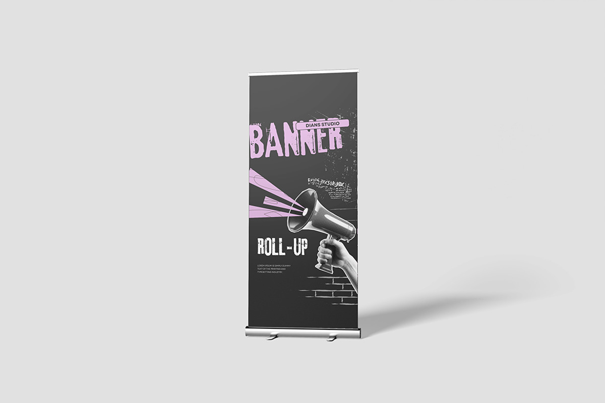 Roll-up Banner Mockup, an Advertising Mockup by Pikachudesign (Photo 4 of 5)