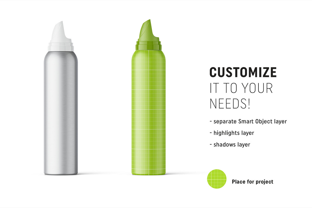 Metallic cosmetic bottle mockup, a Packaging Mockup by Smarty Mockups (Photo 2 of 5)