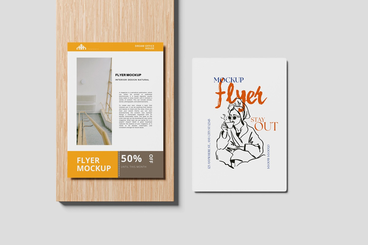 Flyer Mockup, a Books & Magazine Mockup by Akaimockup (Photo 5 of 5)