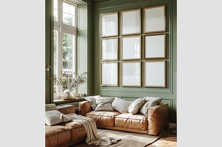 Mockup frame set within living room, an Architecture Photo by GFXCity
