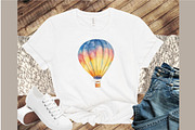 Summer Pastel Hot Air Balloon Clipar, an Illustration by Sublimation Artist (Thumbnail 4 of 6)
