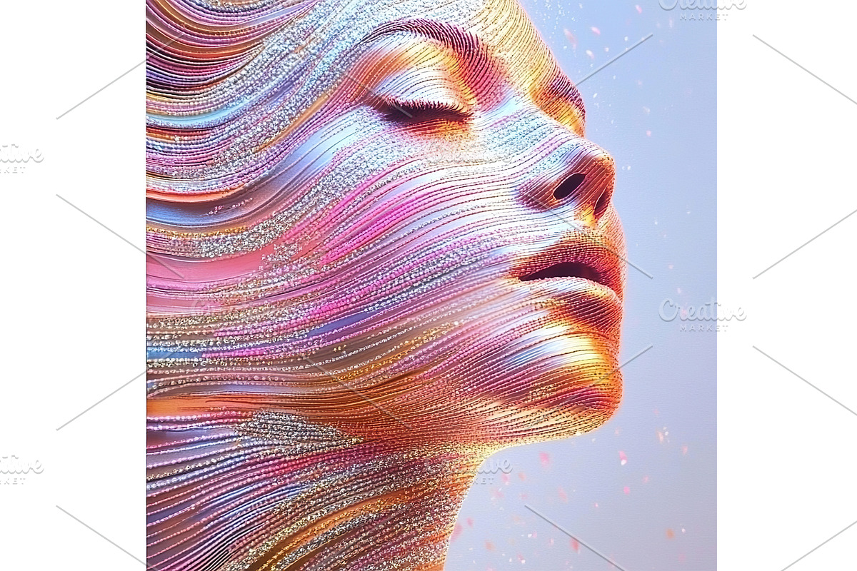 Colorful abstract female beauty, an Illustration by Lermont51