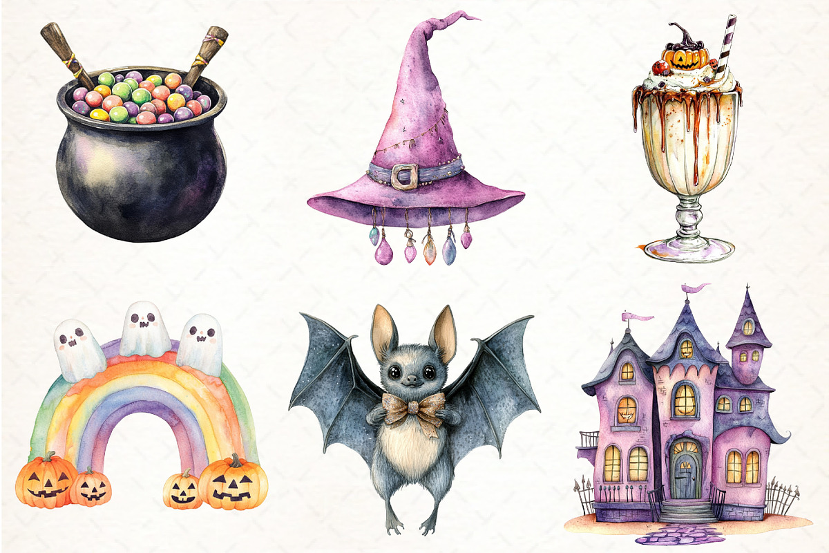 Cute Halloween Bundle Sublimation, an Illustration by Pixels.Craft (Photo 2 of 7)