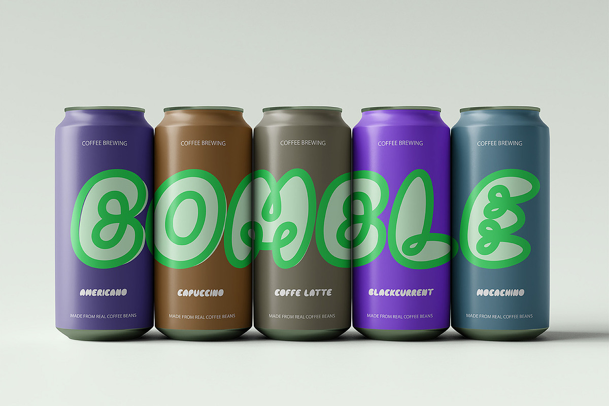 VT Bomble–Unique Bubble Display Font, a Font by ViactionType (Photo 6 of 11)
