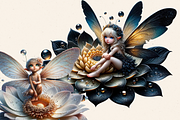 LOTUS MAGICAL FAIRIES CLIPART, a Person Illustration by Daring Digies (Thumbnail 6 of 11)