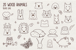 Cute Camping Doodles Vector Graphics