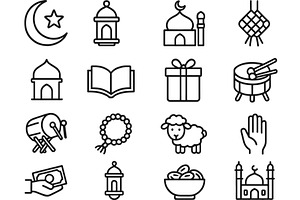 Vector illustration of line icons, an Object Illustration by ZinetroN