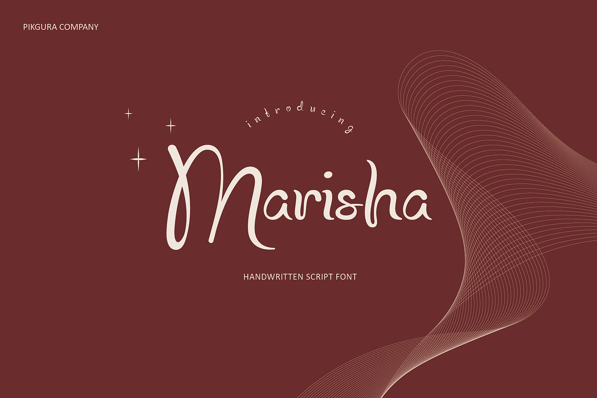 PGR Marisha - Elegant Script Font, a Script Font by Pikgura (Photo 1 of 6)