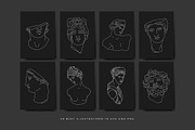 Aesthetic Greek Sculpture Line Art, an Illustration by Rough Edges Supply Co. (Thumbnail 3 of 14)