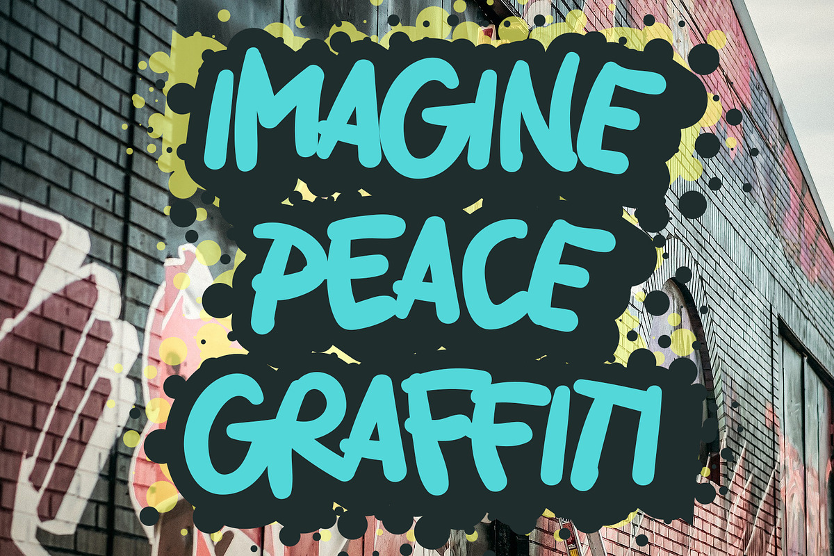 Imagine Peace Graffiti, a Font by Fontcastle (Photo 2 of 5)
