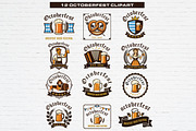 12 Octoberfest Designs Bundle, a Seasonal Illustration by Guavanaboy (Thumbnail 1 of 3)