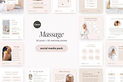 Canva Massage Therapist templates, a Social Media Template by LiliesandBerries (Thumbnail 3 of 21)