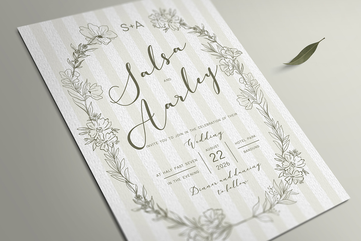 Flowers Wedding Invitation, an Invitation Template by Aarley Kaiven (Photo 2 of 2)