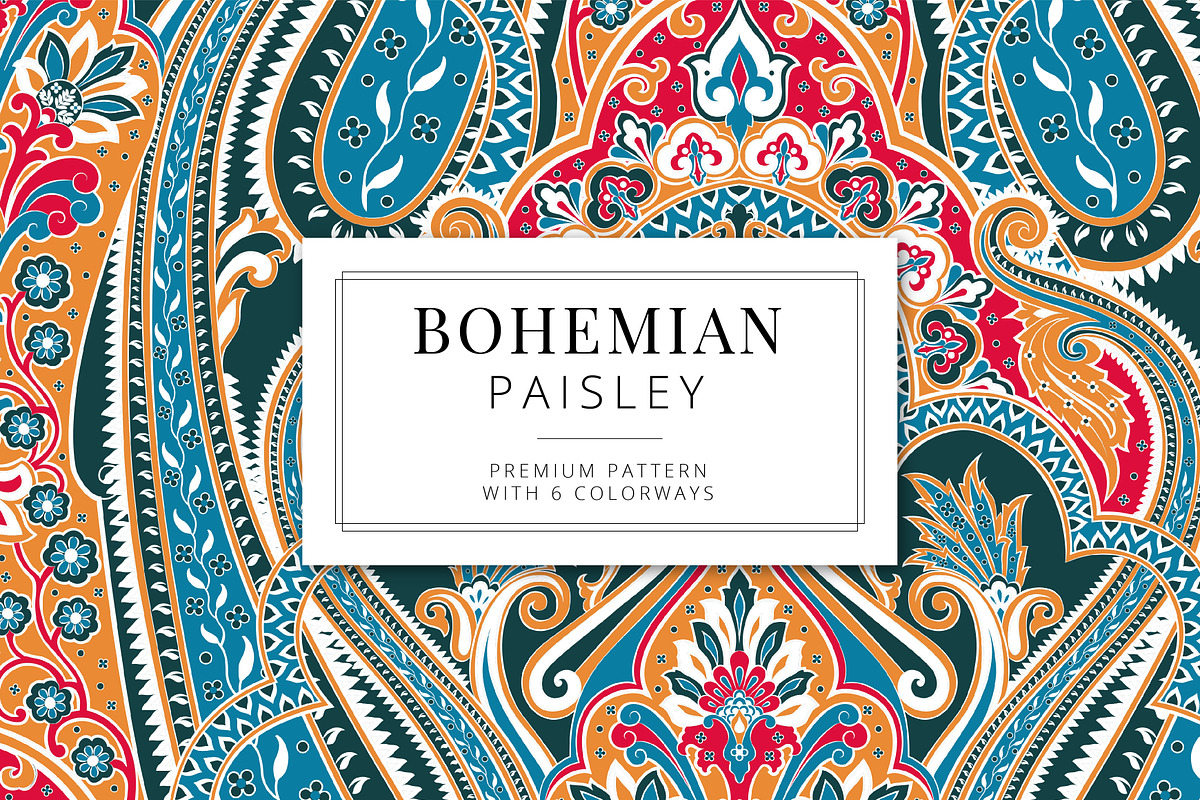 Bohemian Paisley Premium Pattern, a Pattern Graphic by ASTUDIO (Photo 1 of 7)
