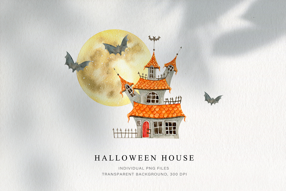 Halloween watercolor collection, a Decorative Illustration by CrystalinaShop (Photo 10 of 16)