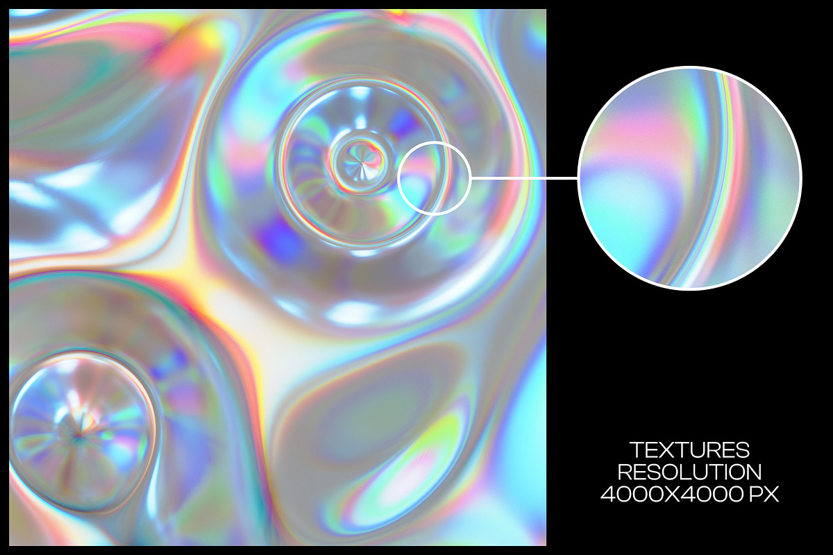 Iridetex - Holographic Textures Pack, a Texture Graphic by BULBFISH (Photo 2 of 10)