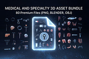 Medical 3D Healthcare Icons PNG Pack, an Object 3D Model by Dreamanart (Thumbnail 2 of 3)