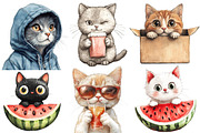 Funny Meme Cats Sublimation Clipart, an Illustration by Designworld (Thumbnail 4 of 6)