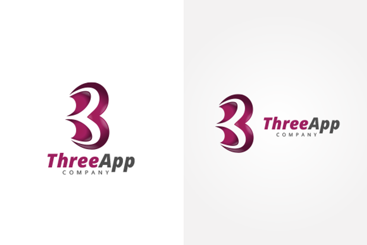ThreeApp Logo, a Branding & Logo Template by Schneider Design Store (Photo 2 of 2)
