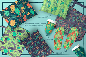 Crazy Tropics: 12 Patterns Set