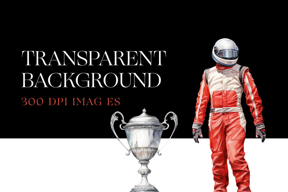Watercolor Formula 1 Clipart, Racing, a Sport Illustration by BrushstrokeArtGB (Photo 6 of 9)