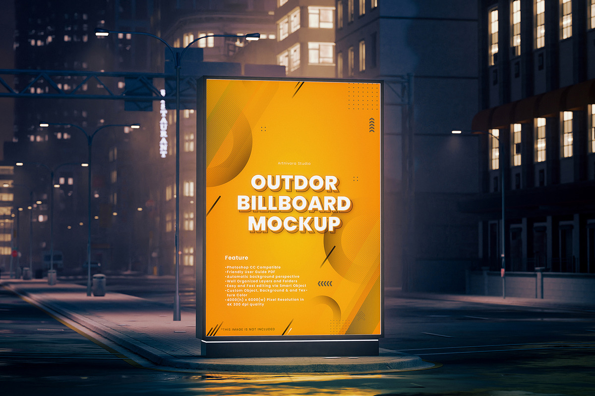 Outdoor Billboard Mockup, an Advertising Mockup by Artnivora.Std (Photo 3 of 4)