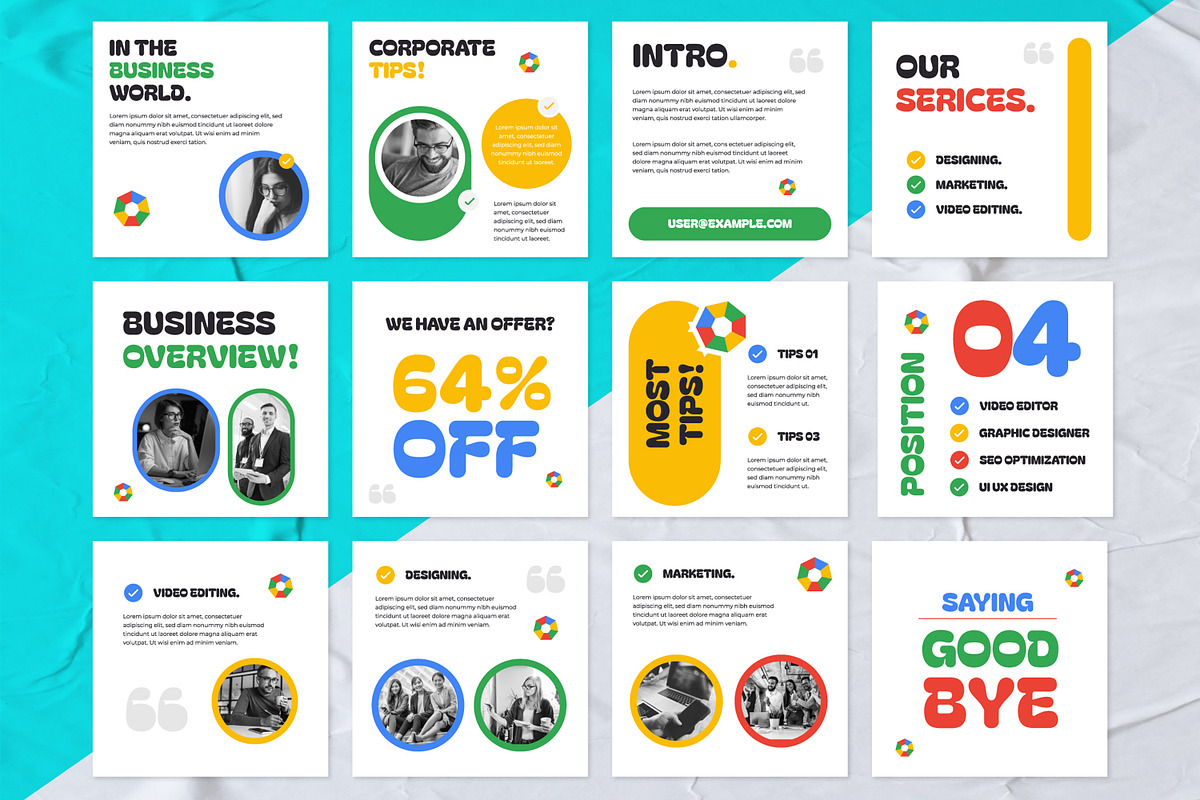 Social Media Post Layout, a Social Media Template by MightyDesign (Photo 1 of 6)