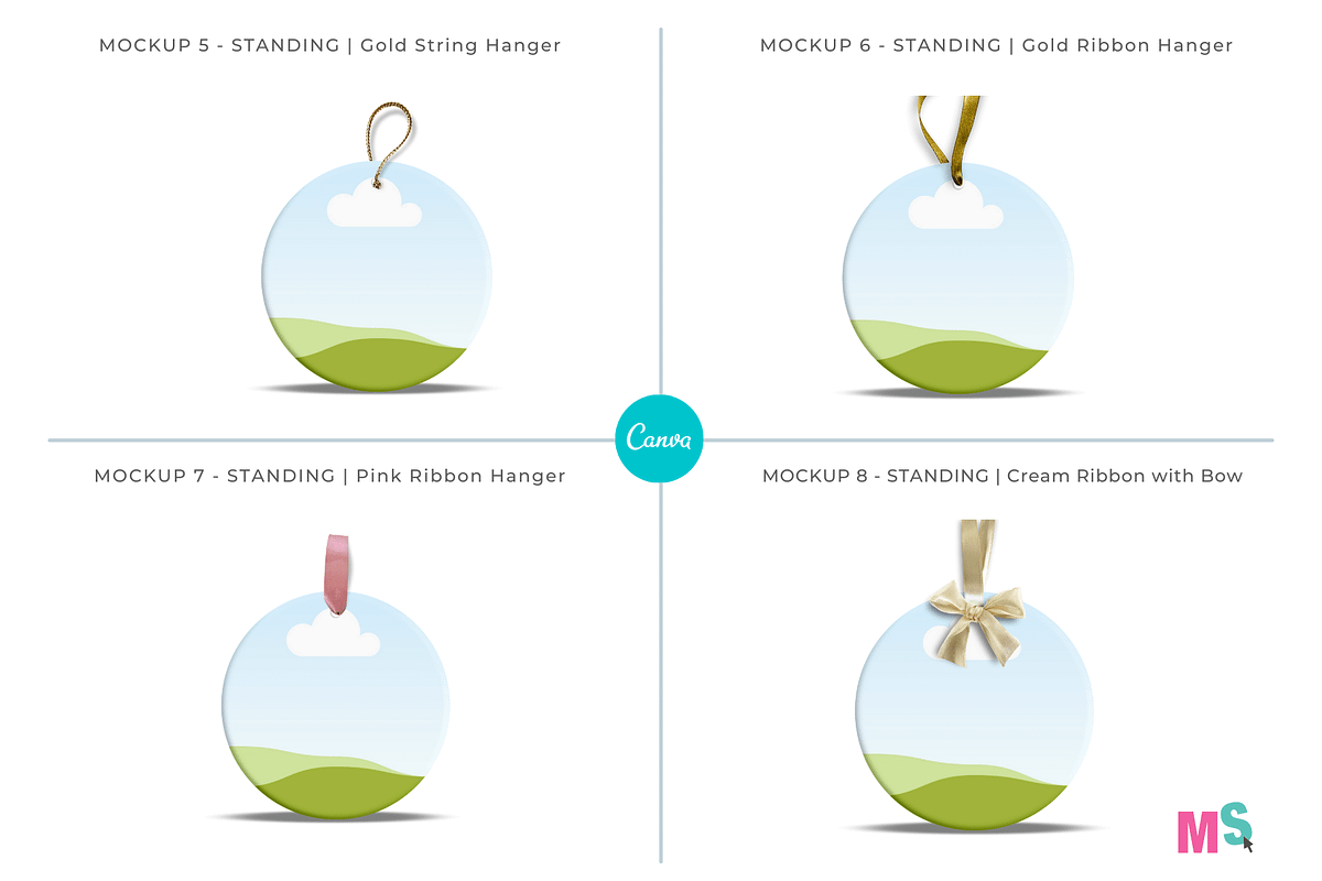 Round Ceramic Ornament Canva Mockup, a Mockup by Mockup Scene (Photo 5 of 15)